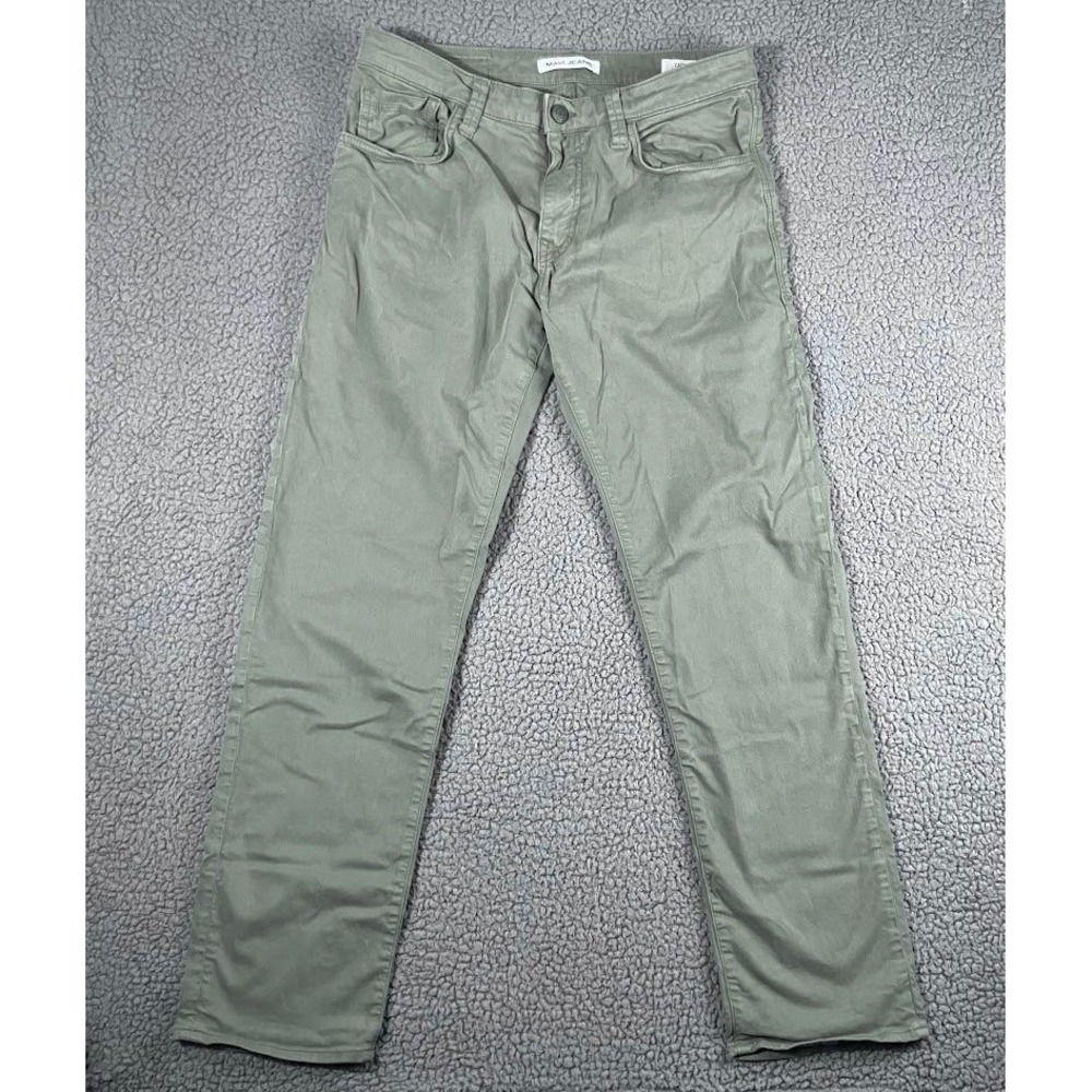 Mavi Zach 453 Mens 33x32 Olive Green Straight Leg Stretch Cotton Chino Pants